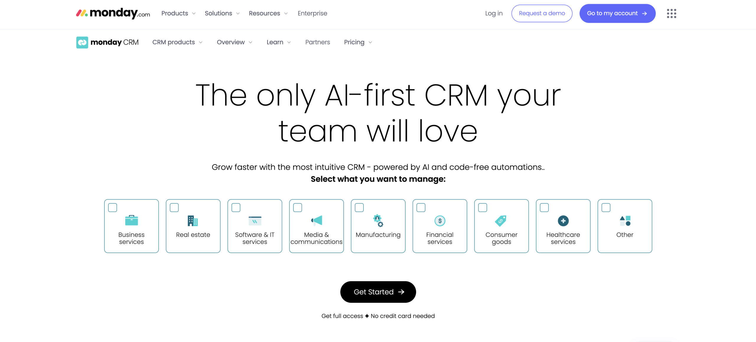 MONDAY CRM Screenshot