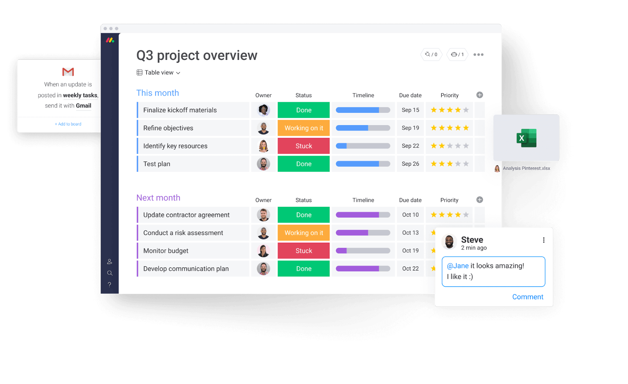 monday.com project management software on Mac