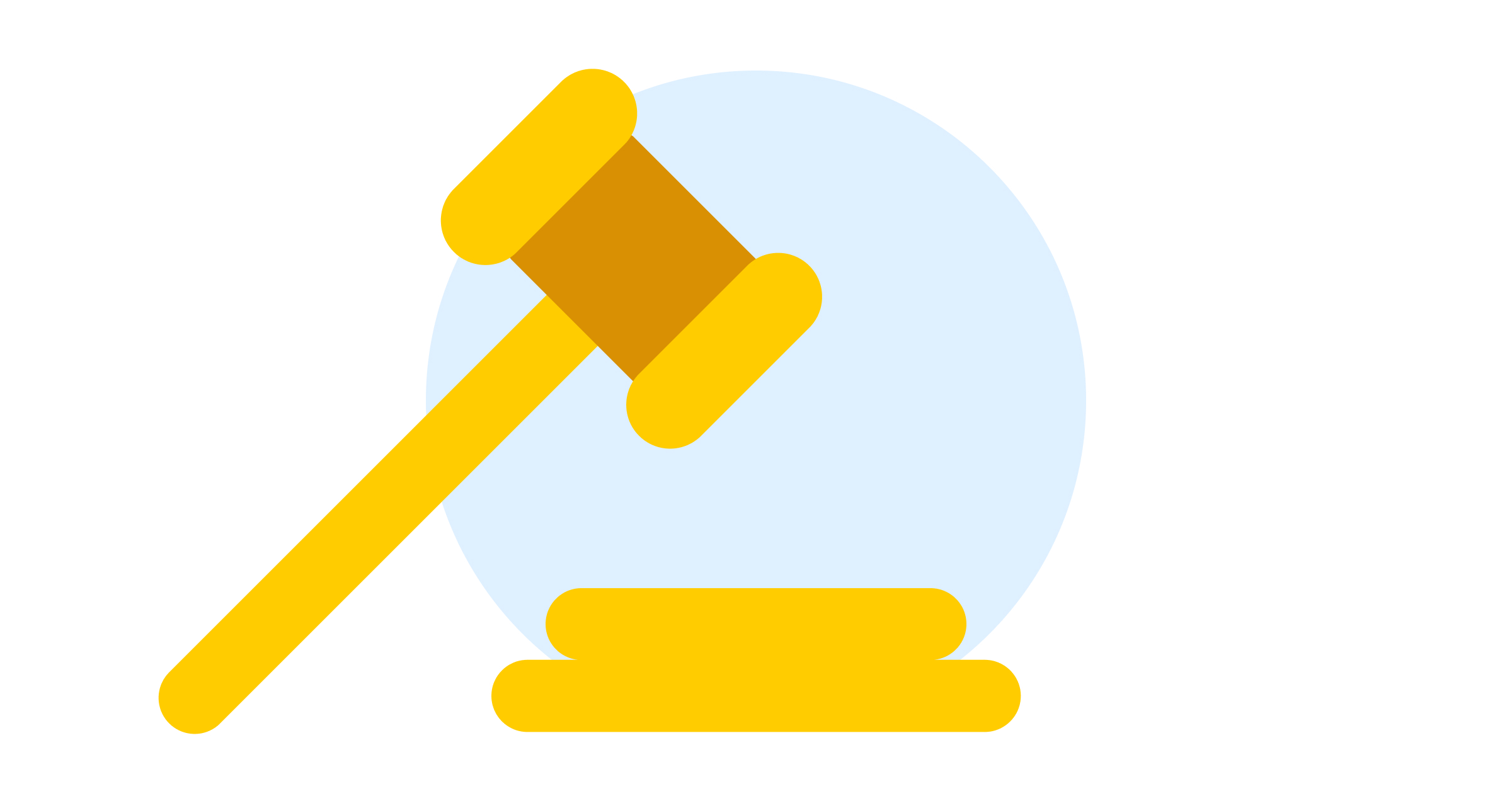 An illustrated gavel