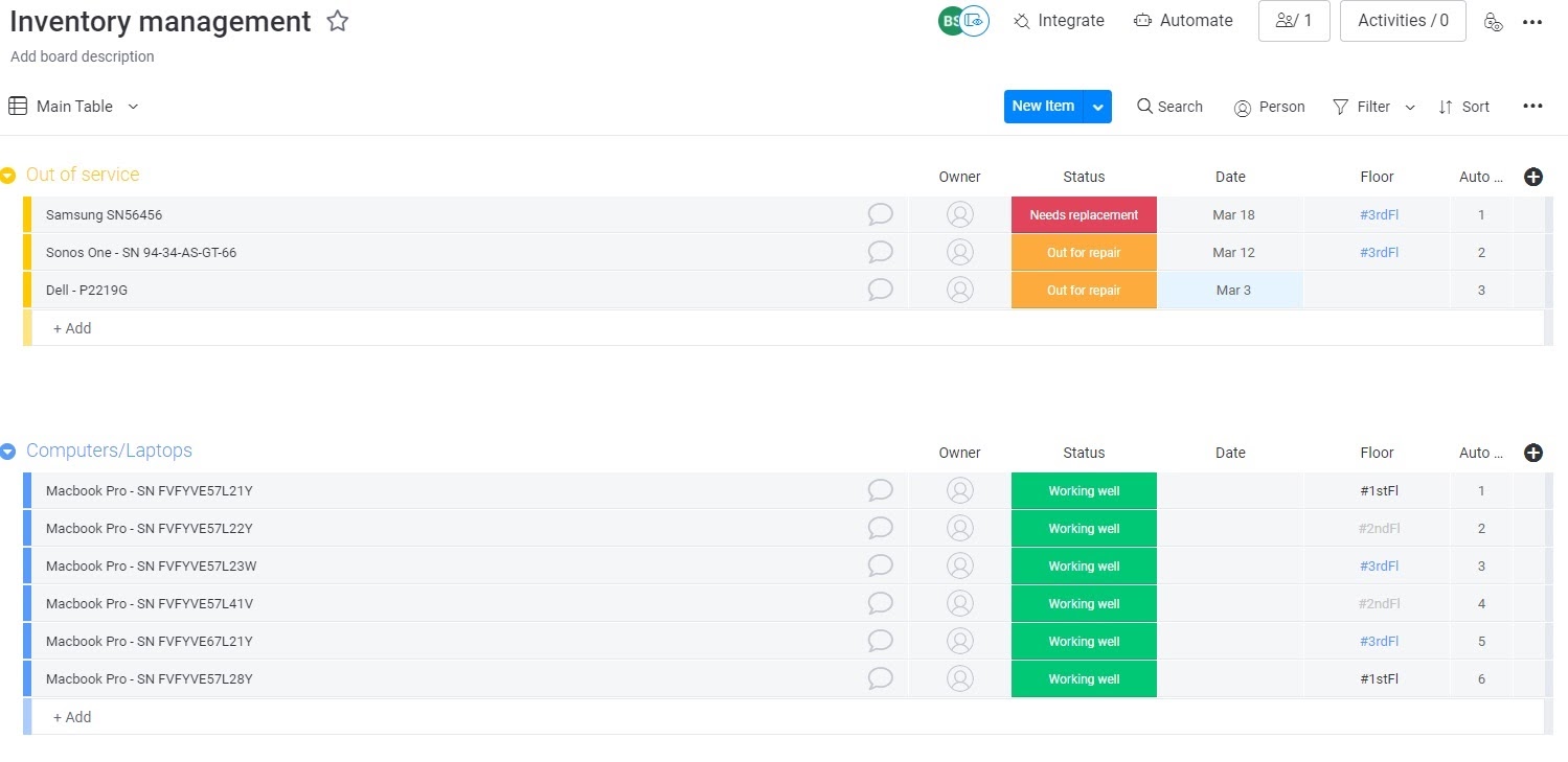 inventory systems for small business without membership