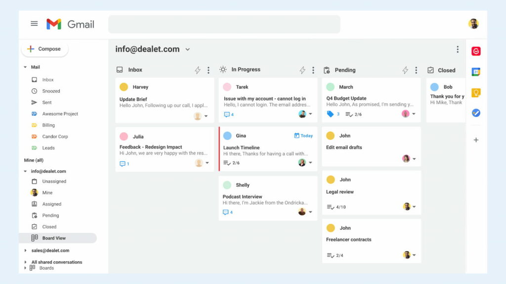 Google Tasks board