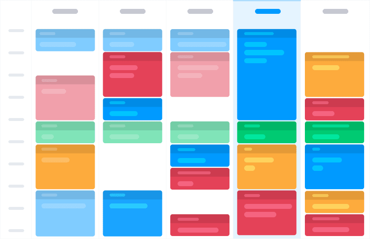 monday.com graphic of time blocking