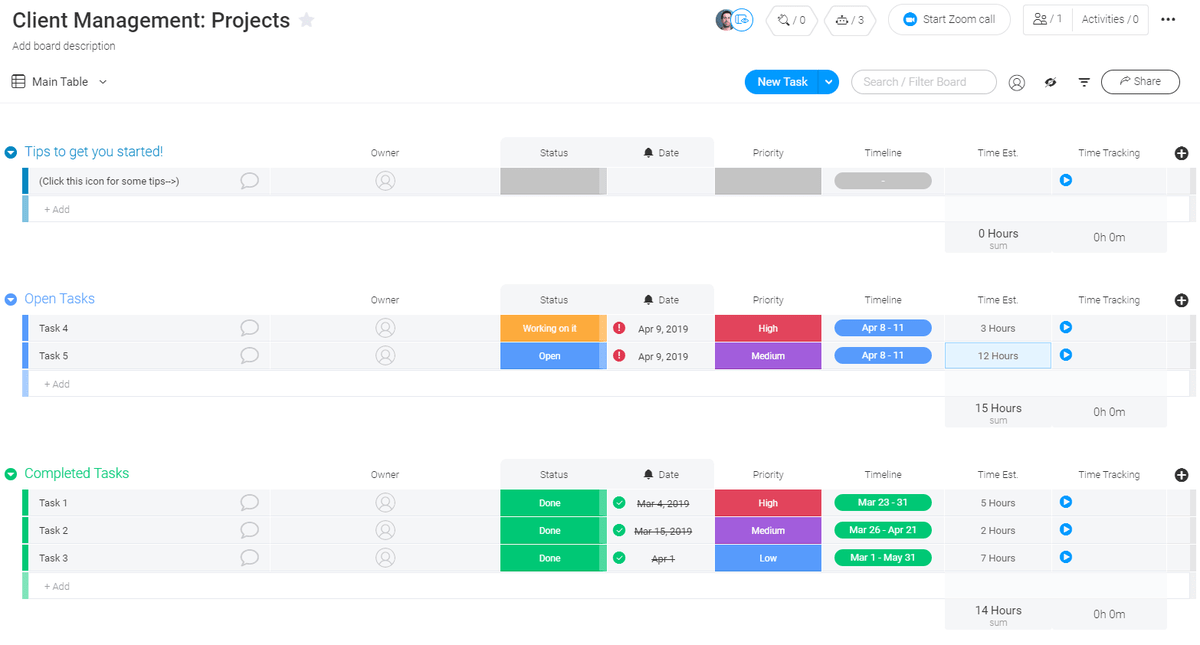 A clean user interface that shows how monday.com makes account management feel simple.