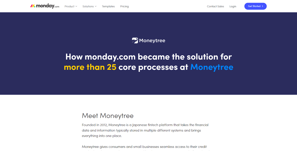 Moneytree case study for monday.com
