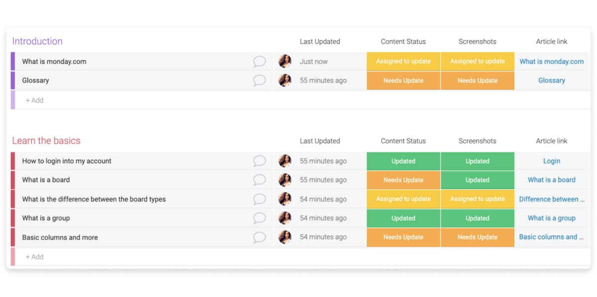 monday.com's project management features in action