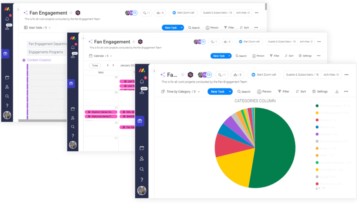 plan your daily, weekly, and monthly tasks using monday.com