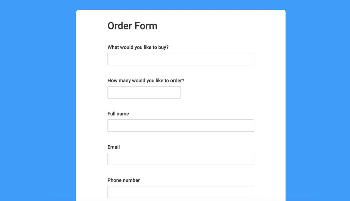 monday.com order form template