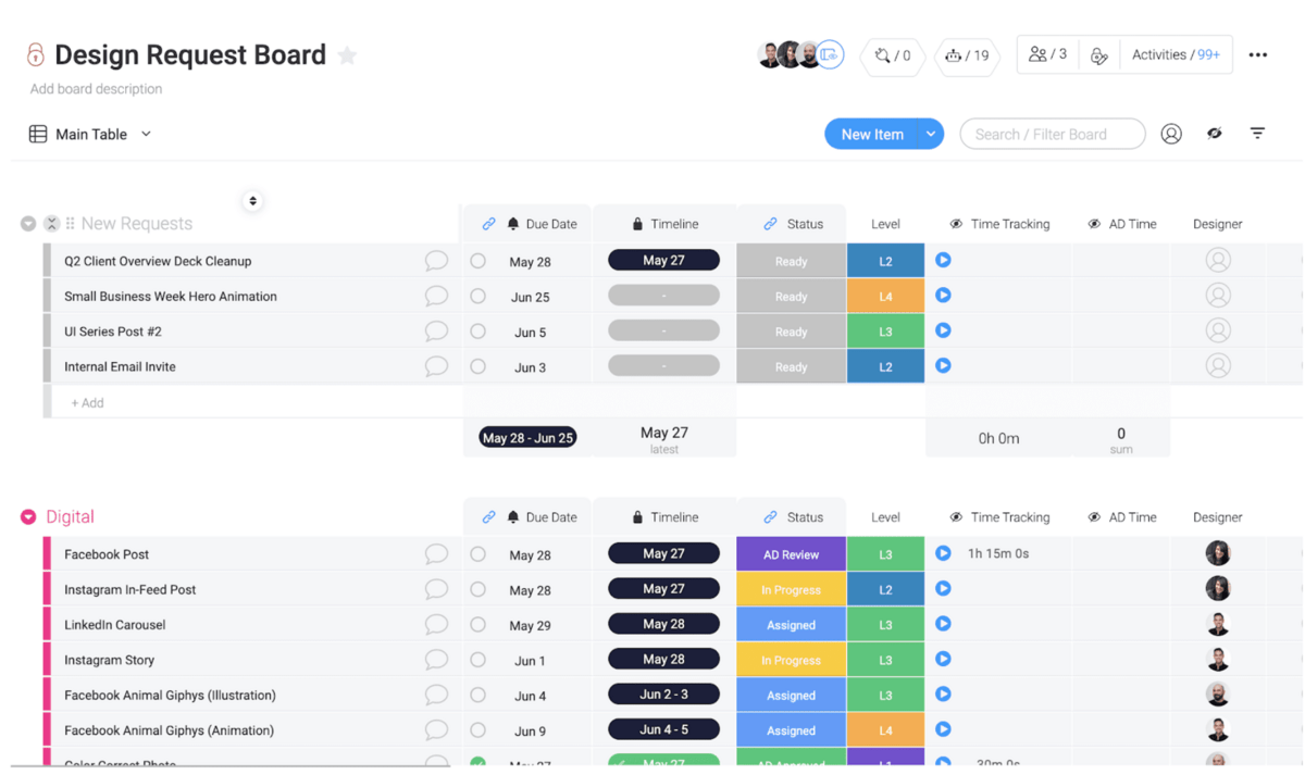 M Booth's monday.com board