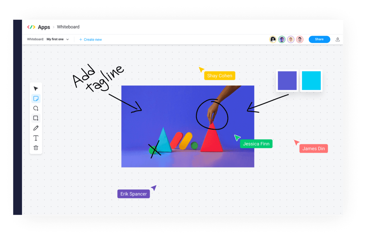 monday.com whiteboard app