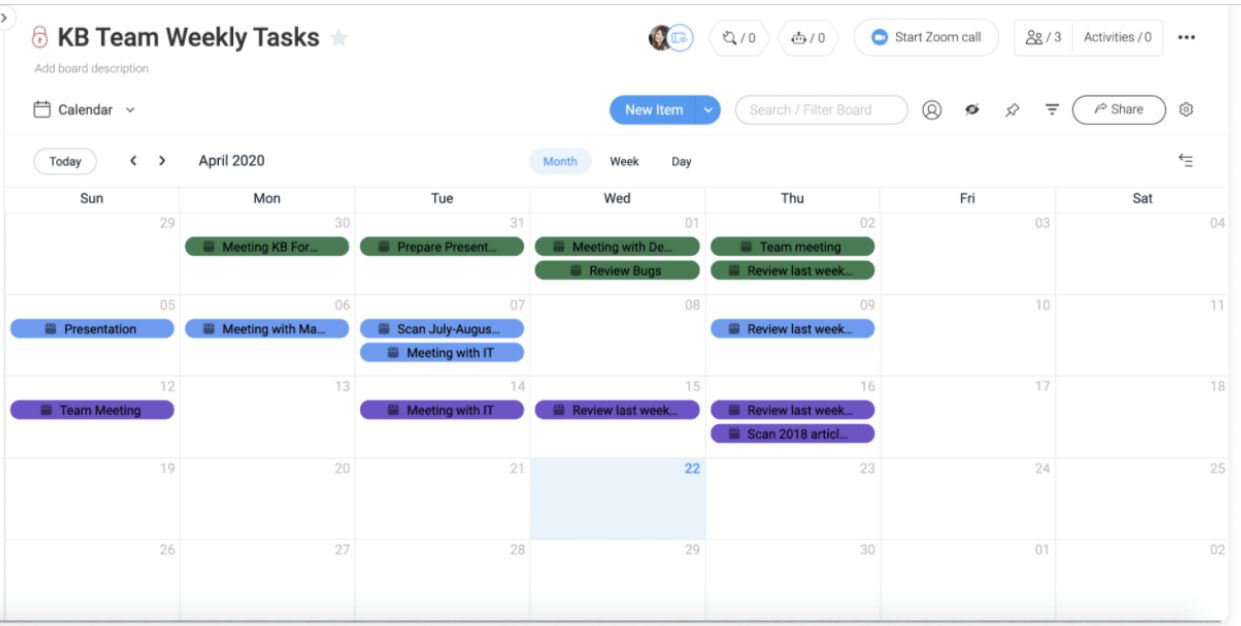 Intuitive Google Docs Calendar Template + How To Use It
