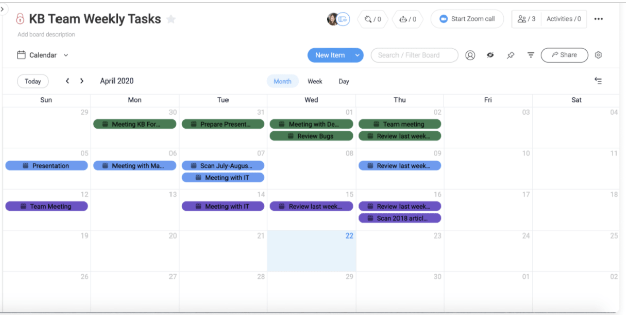 digital interactive calendar