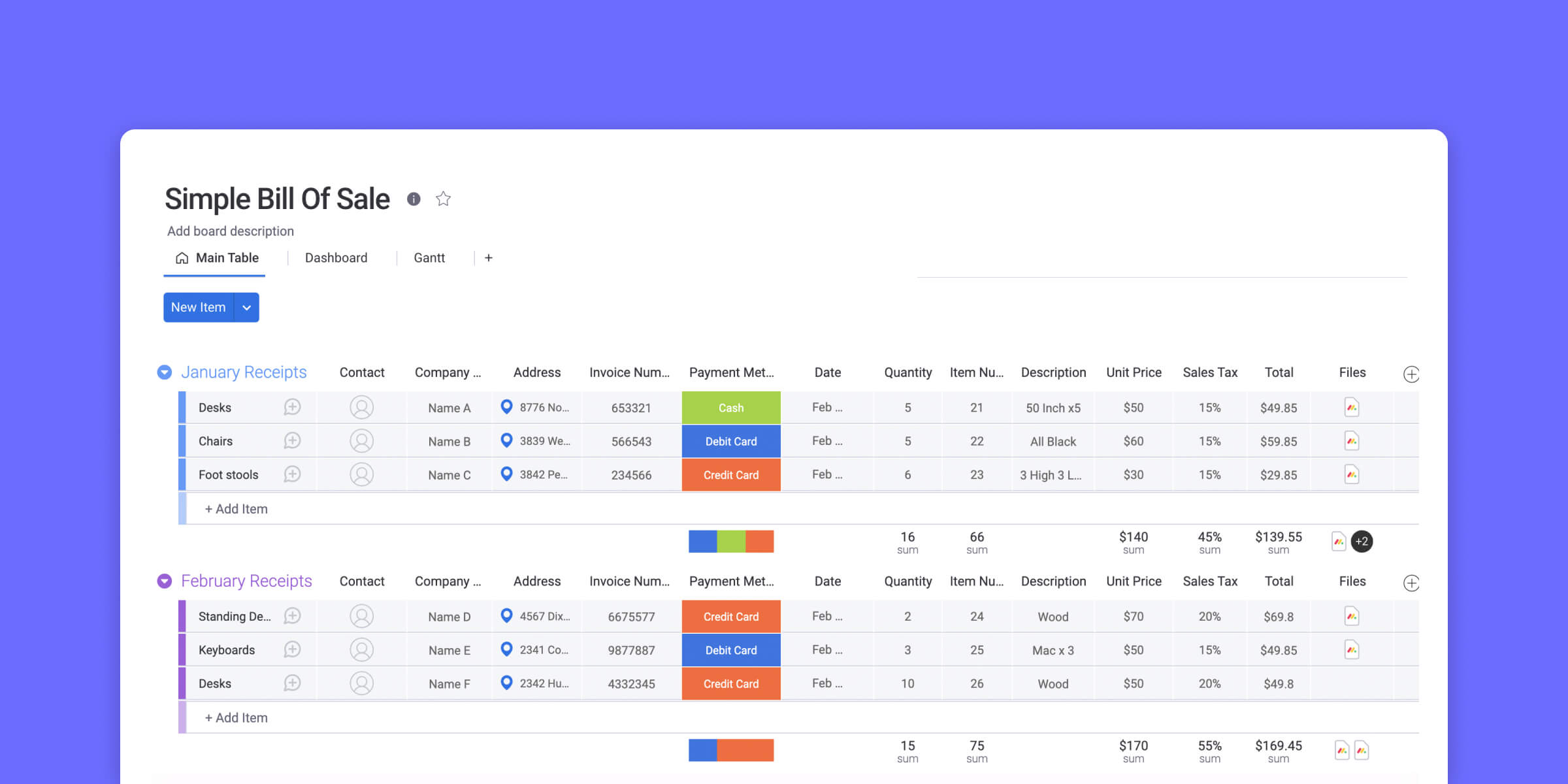 invoice template for google docs monday com blog