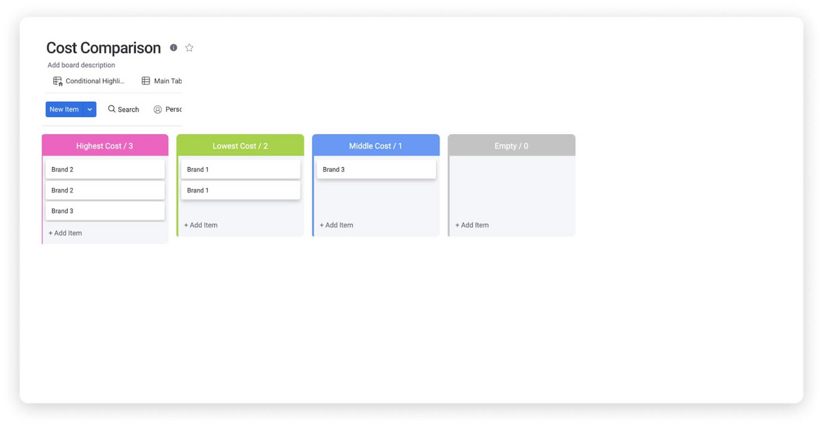 side by side comparison template excel