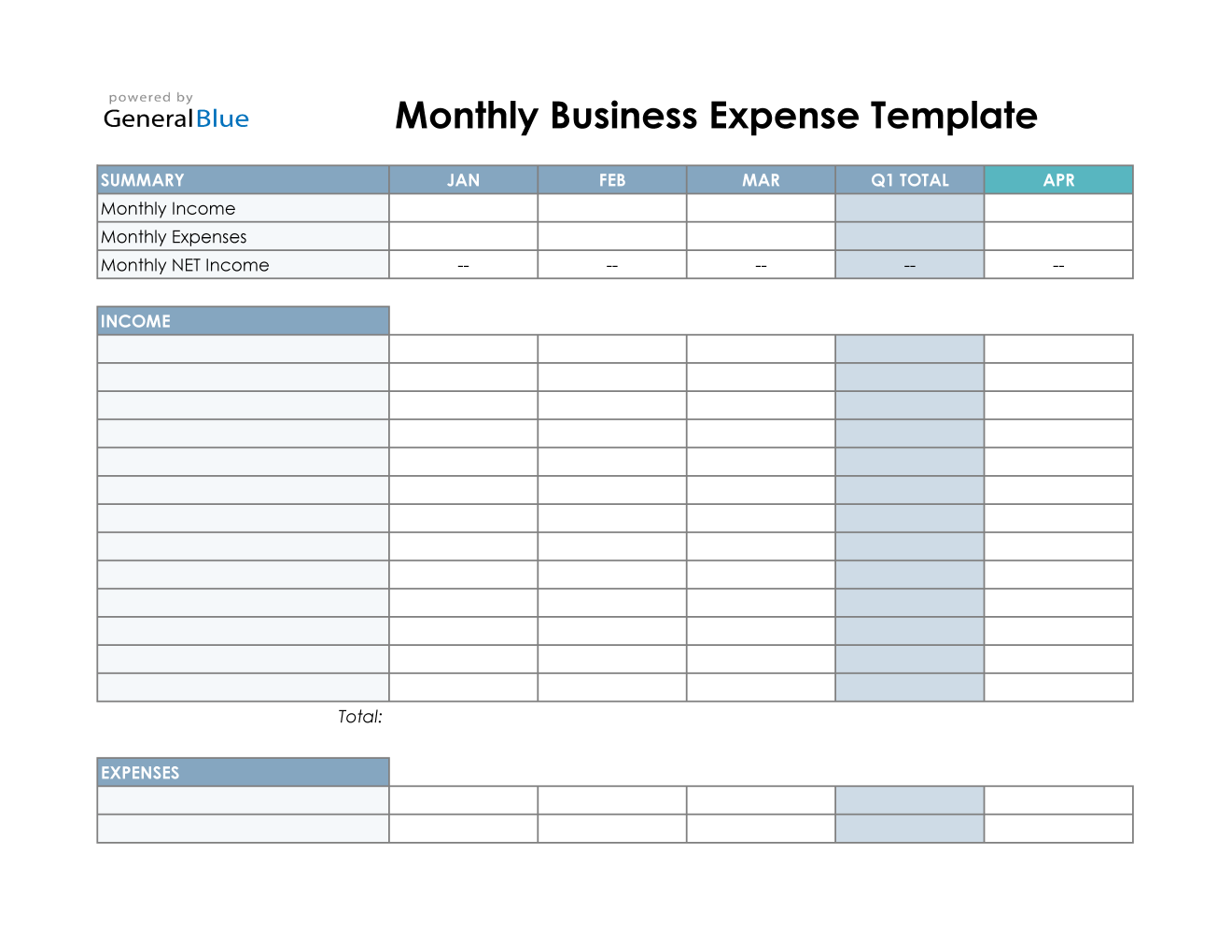 excel spreadsheet templates for monthly expenses