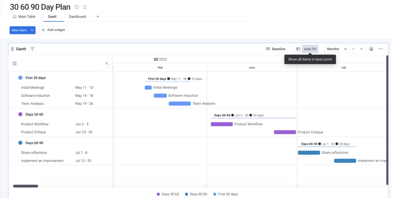 Training plan template for employee onboarding