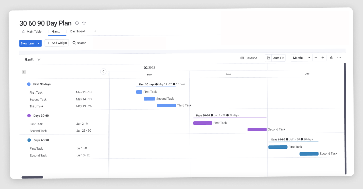 30 60 90 day job plan template