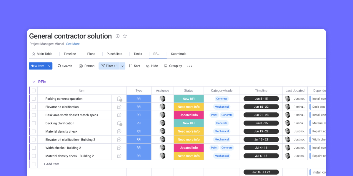 Easy-to-use RFI Templates for Construction Project Work