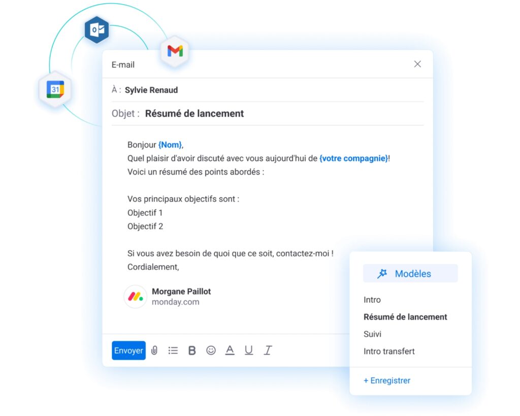 Transformez tous vos processus de travail en automatisations efficaces avec l’IA de monday CRM
