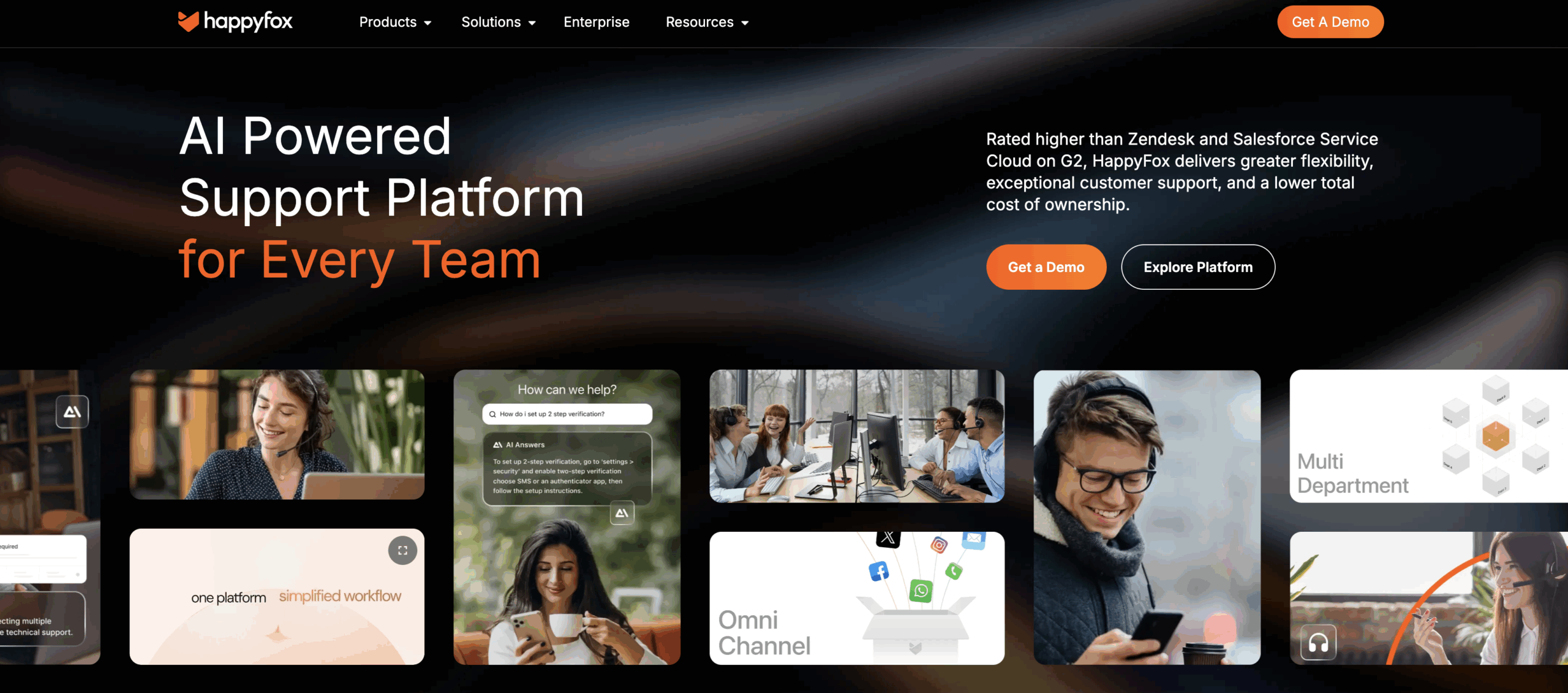 Screenshot of Happyfox